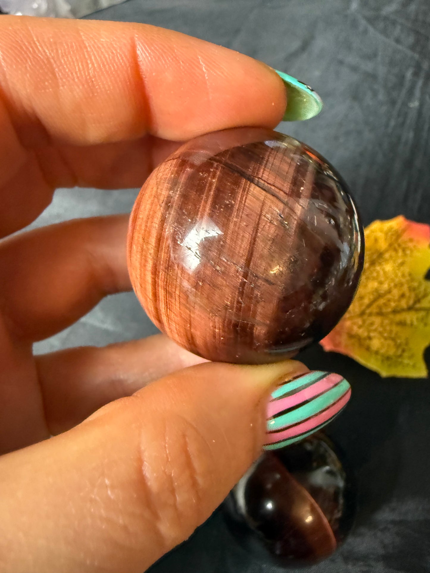 Red Tigers Eye Sphere