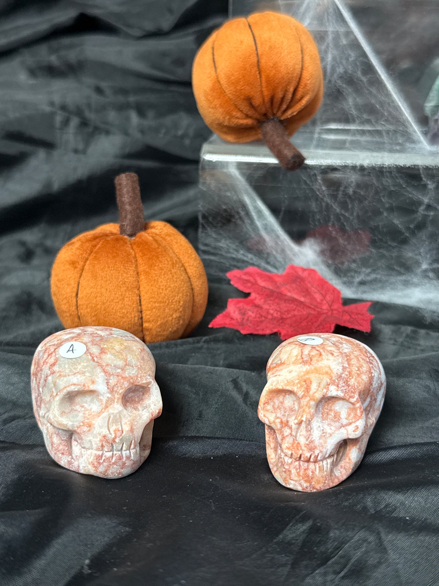 Red Vein Jasper Skull