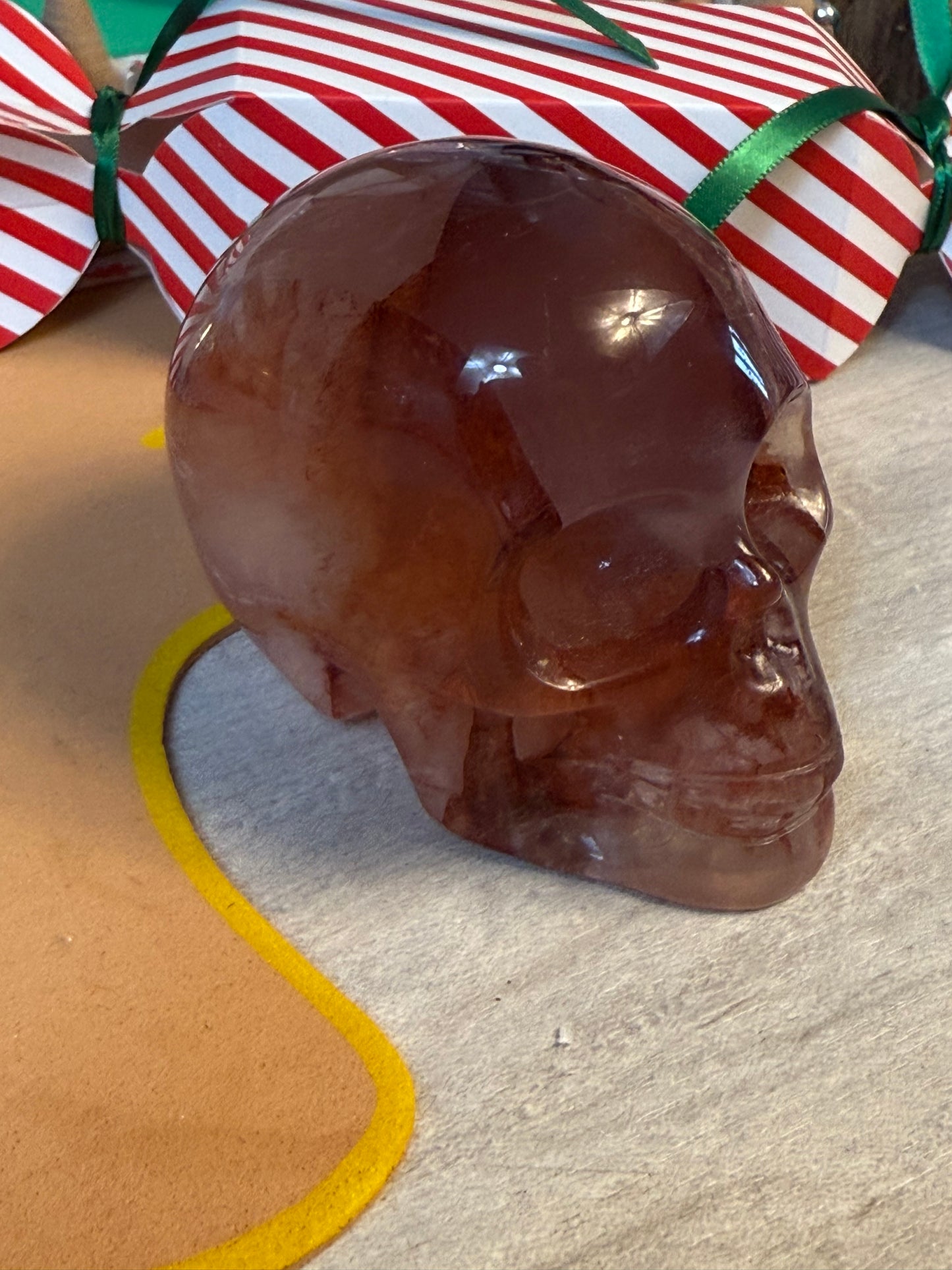 Fire Quartz Skull
