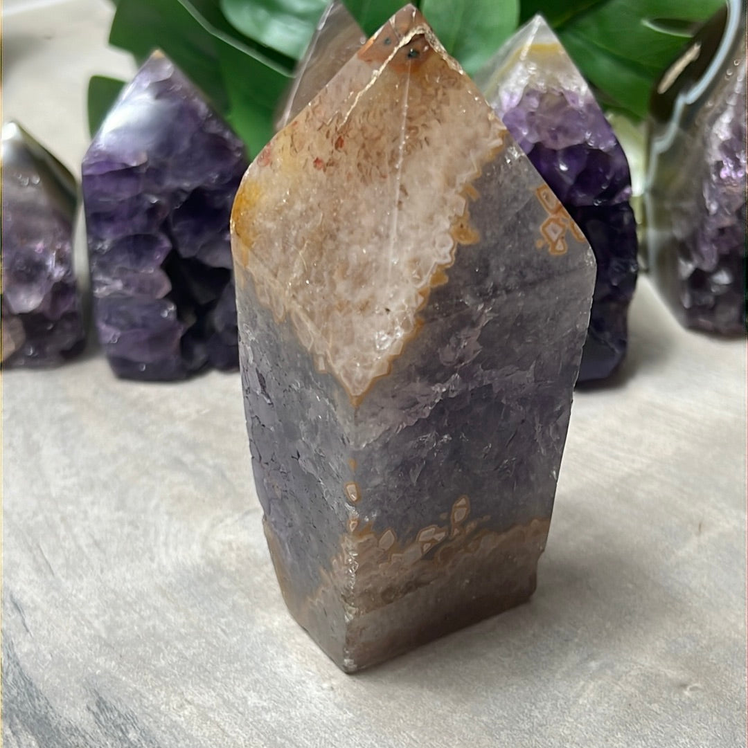 A Amethyst Agate Tower Points