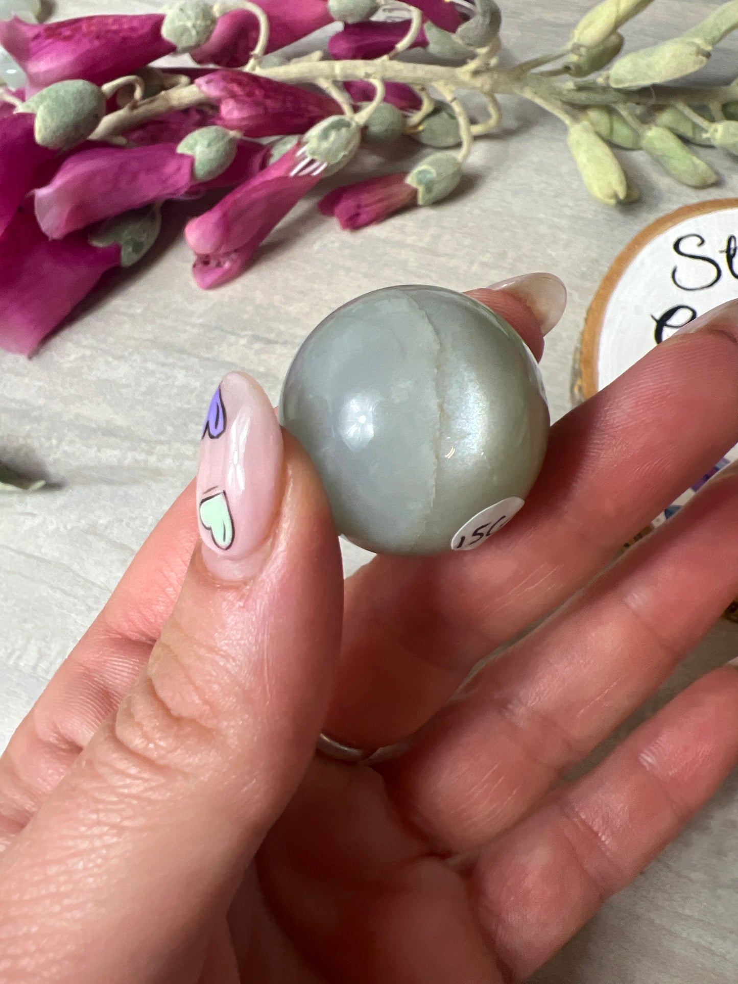 Sage Green Moonstone Sphere