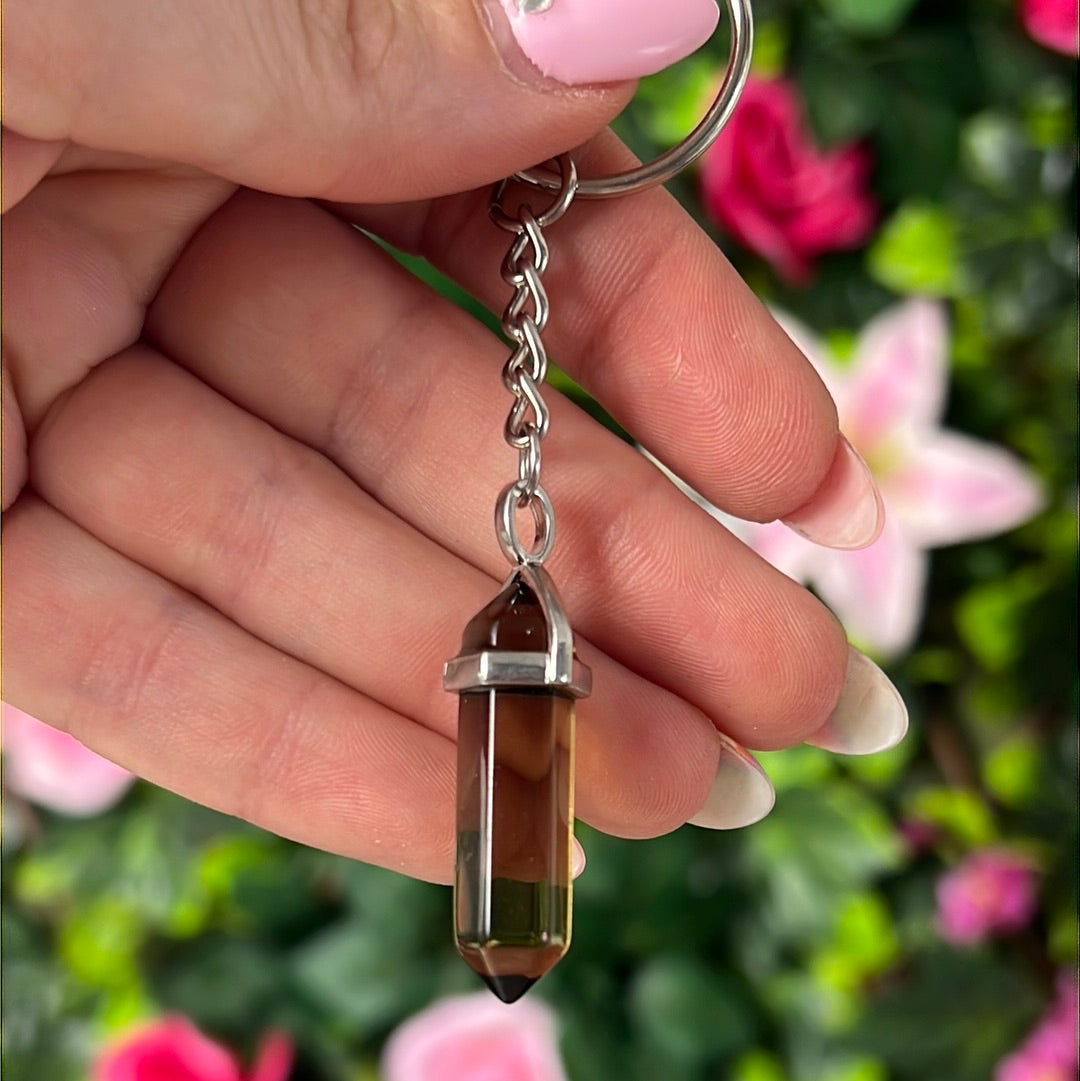 Point Keyring - Smoky Citrine