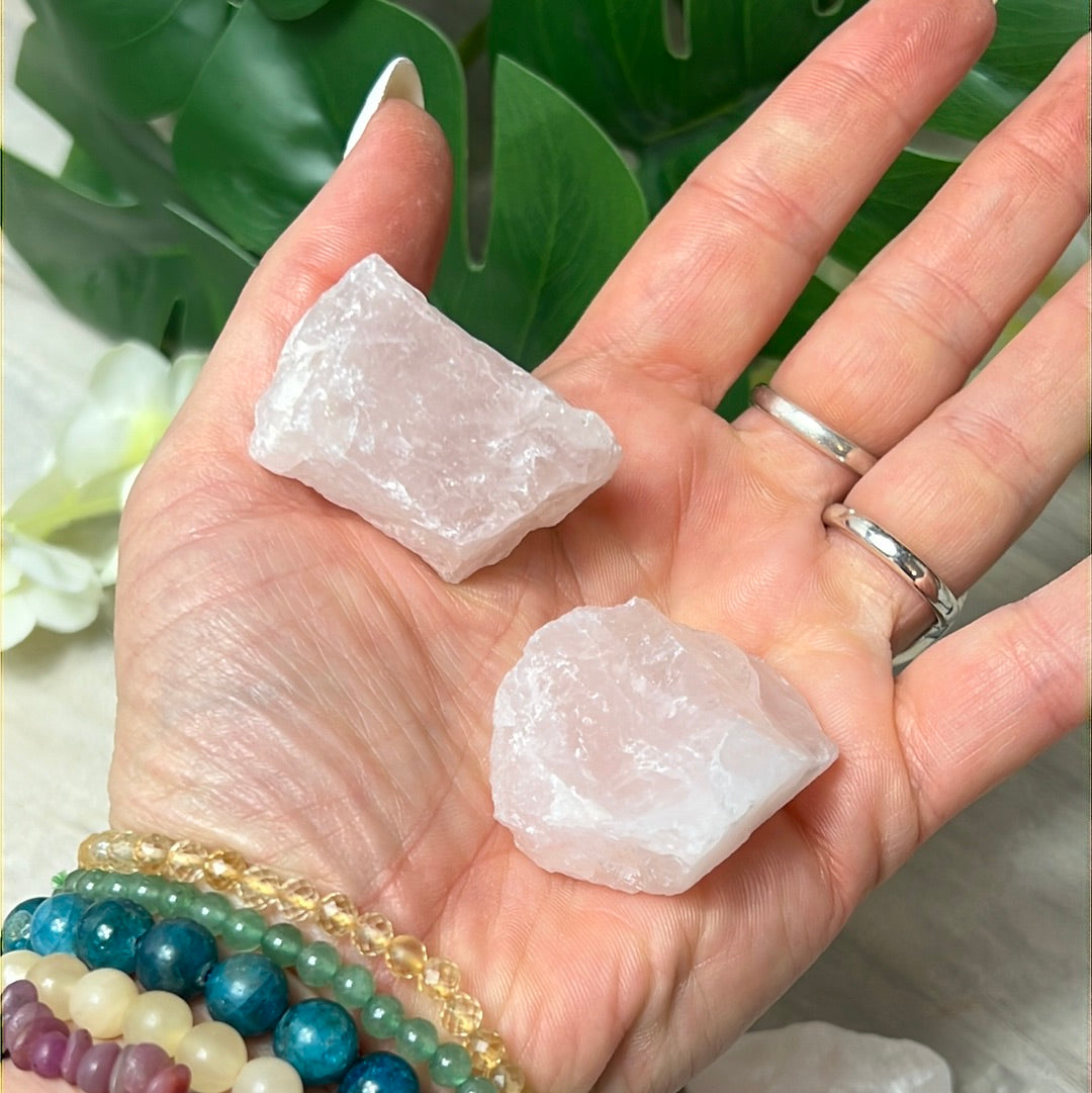 Raw Rose Quartz Piece Tumble