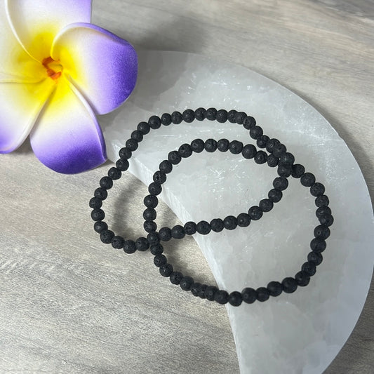 4mm Lava Bead Bracelet