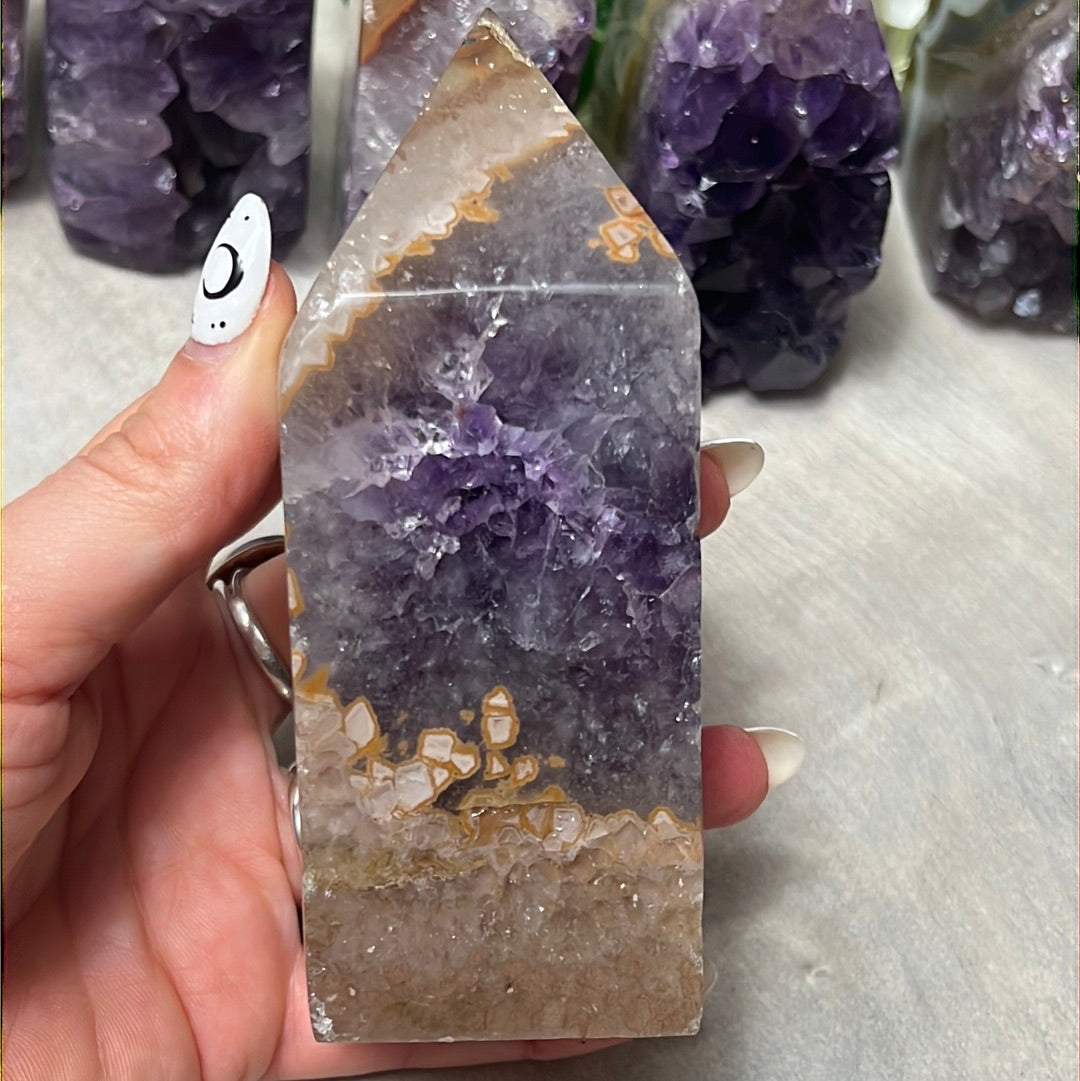 A Amethyst Agate Tower Points