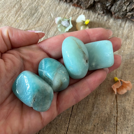 Amazonite large polished tumble tumblestone