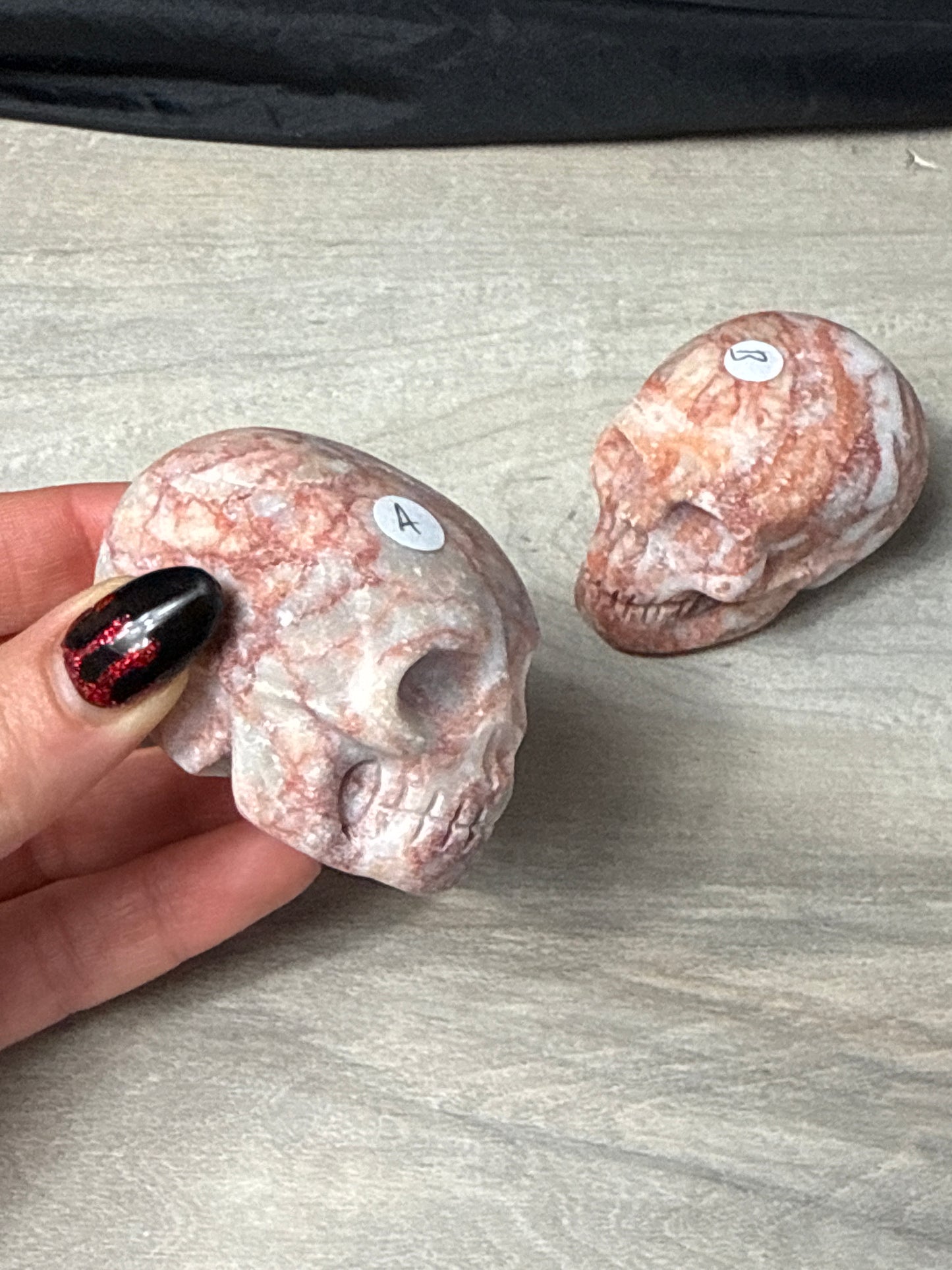 Red Vein Jasper Skull