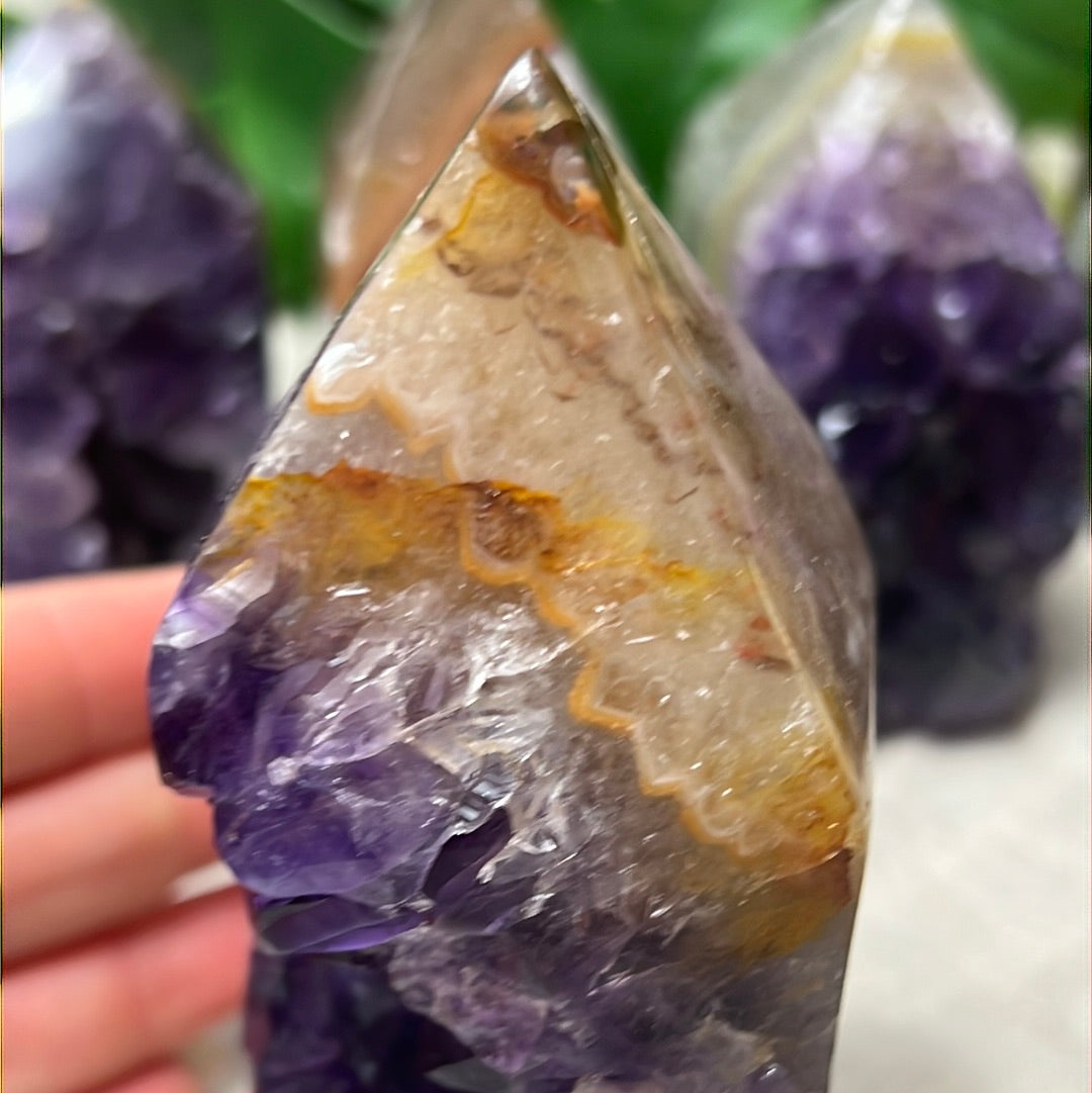 A Amethyst Agate Tower Points