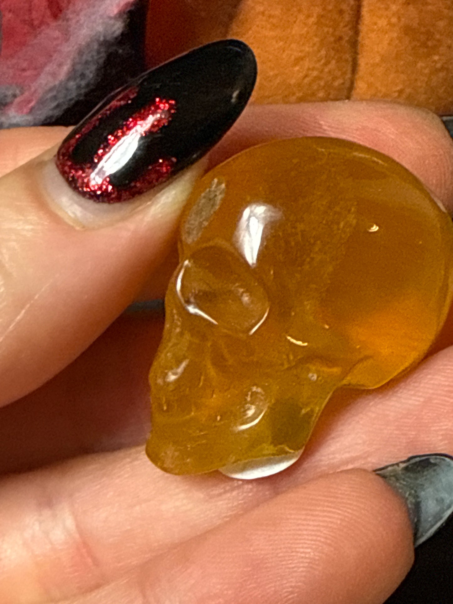 Yellow Fluorite Skull