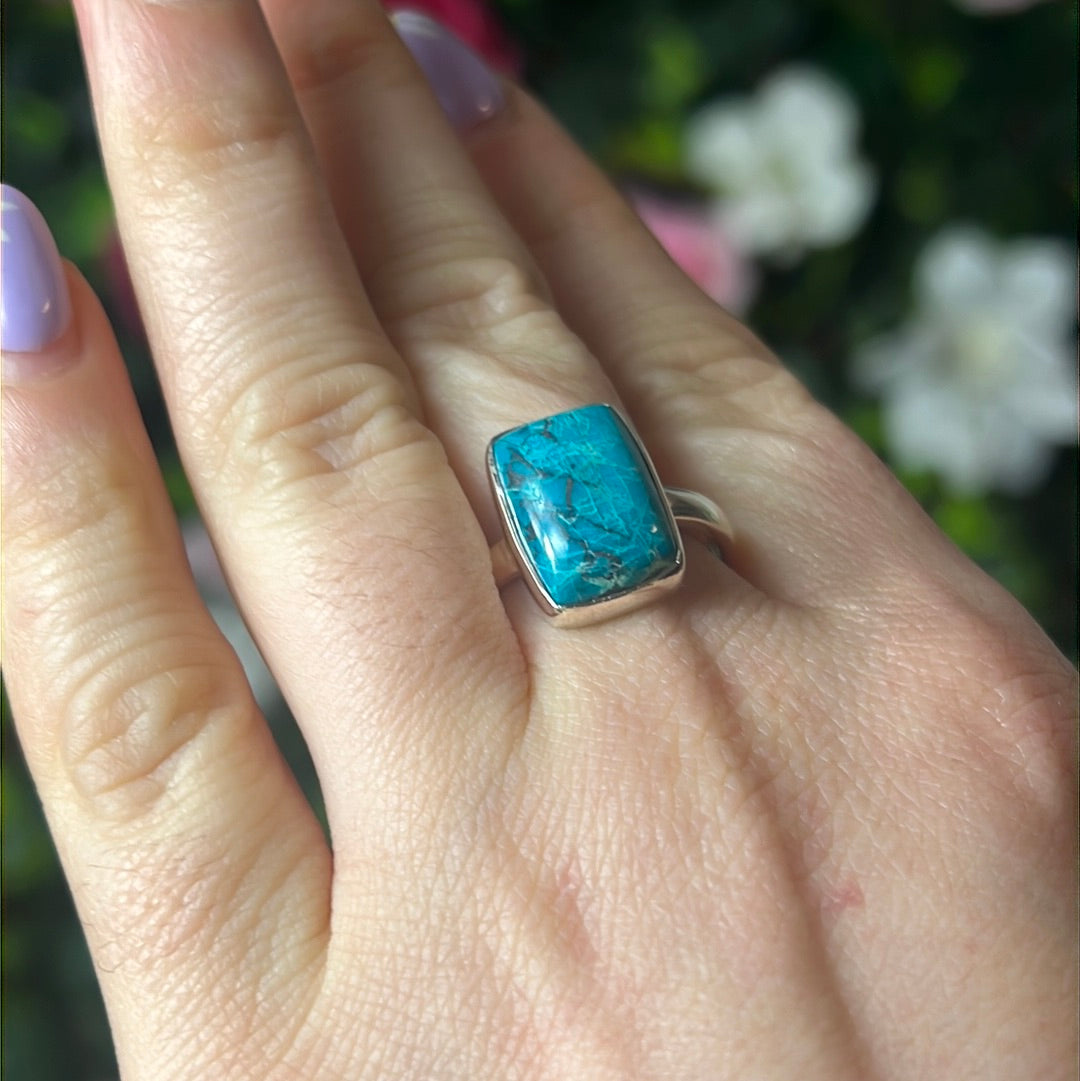 Malacolla 925 Sterling Silver Ring - Size R 1/2 - S