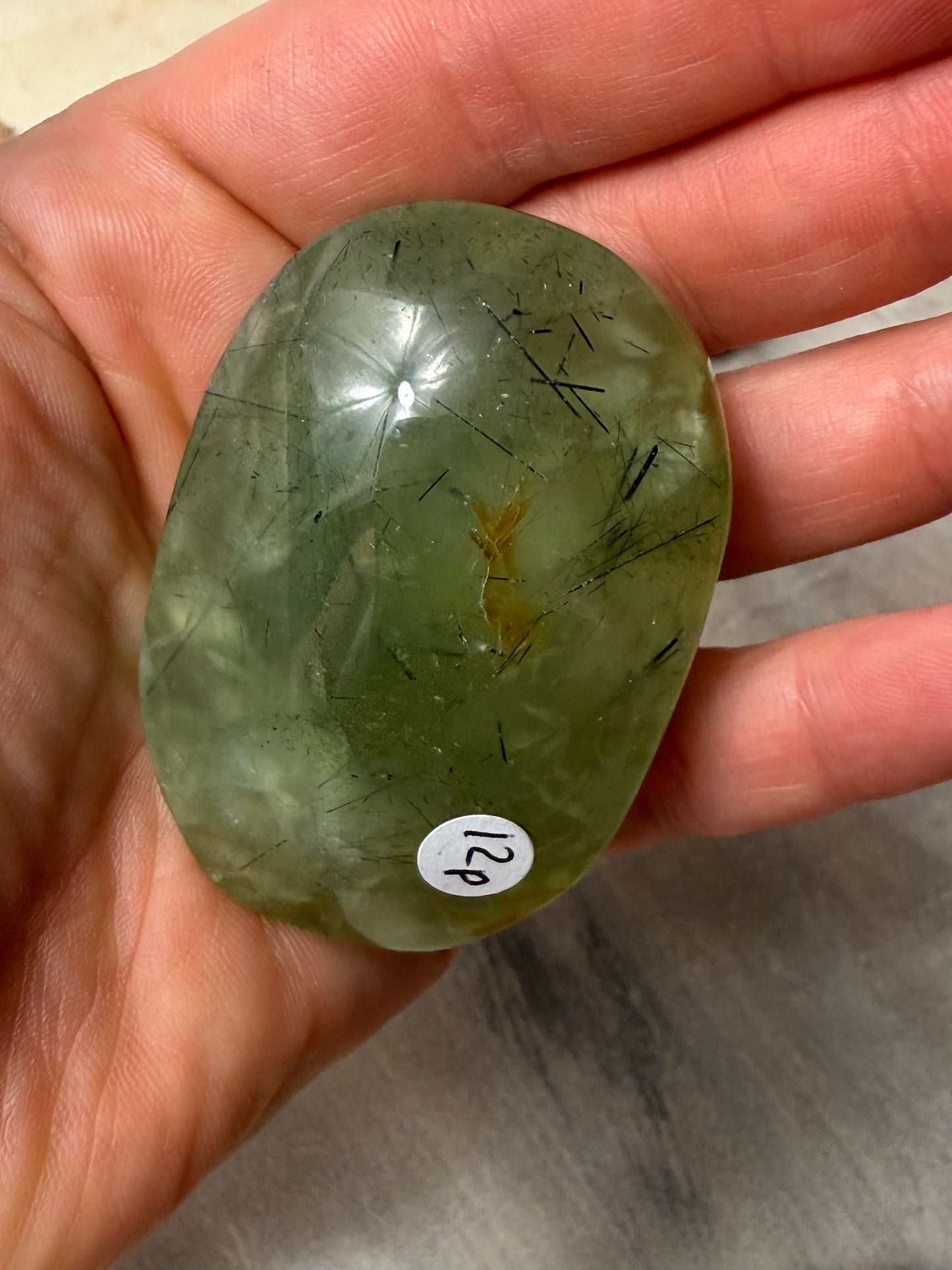 Prehnite Palm Stone