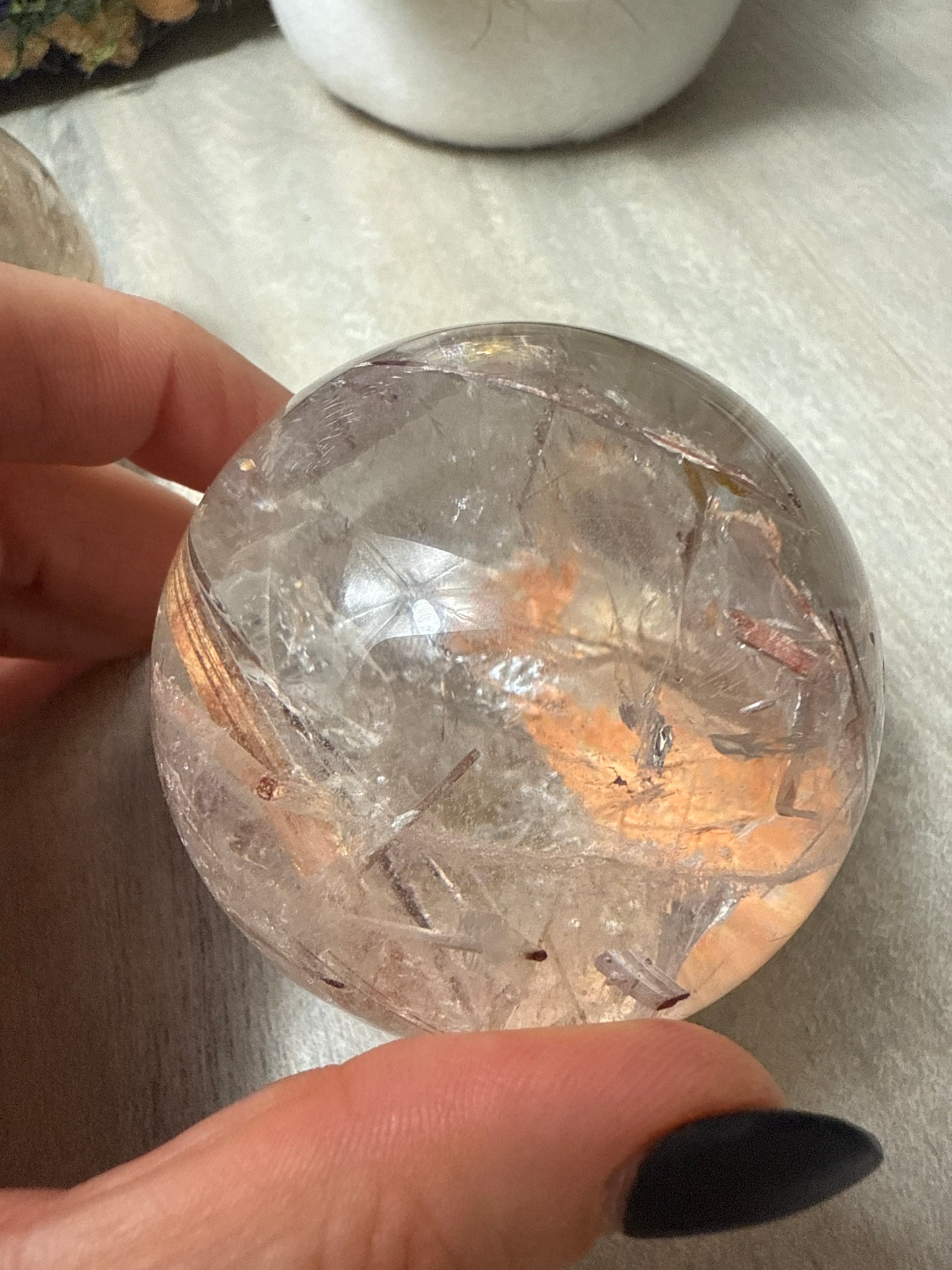 Rutile Rutilated Sphere