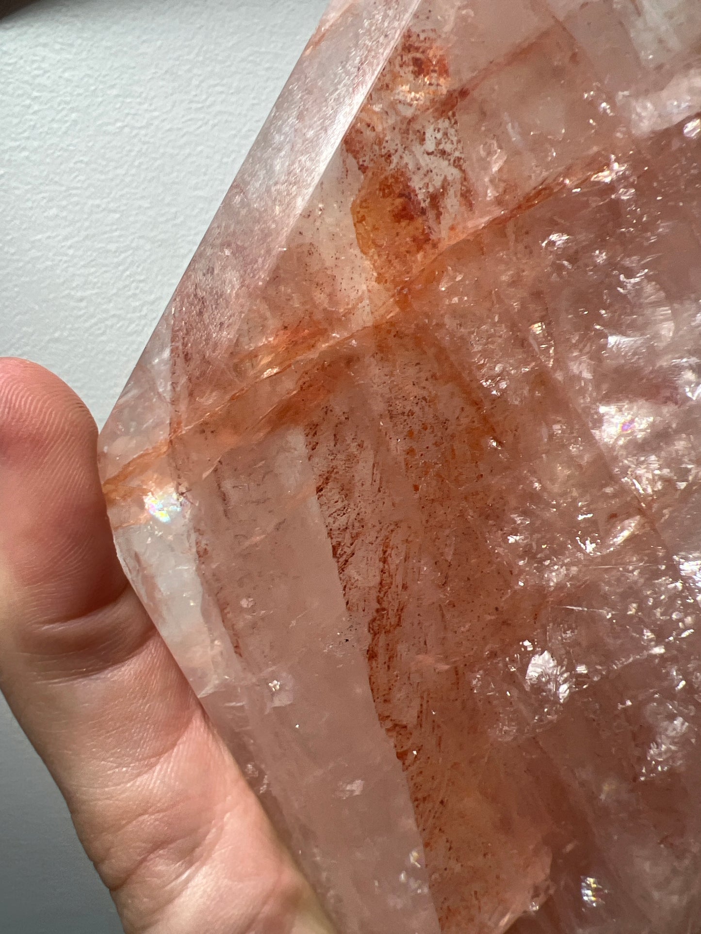 XL Rose and Fire Quartz Diamond