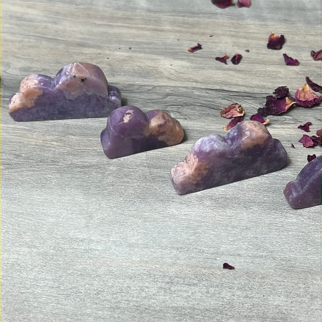 Lepidolite with stillbite Cloud