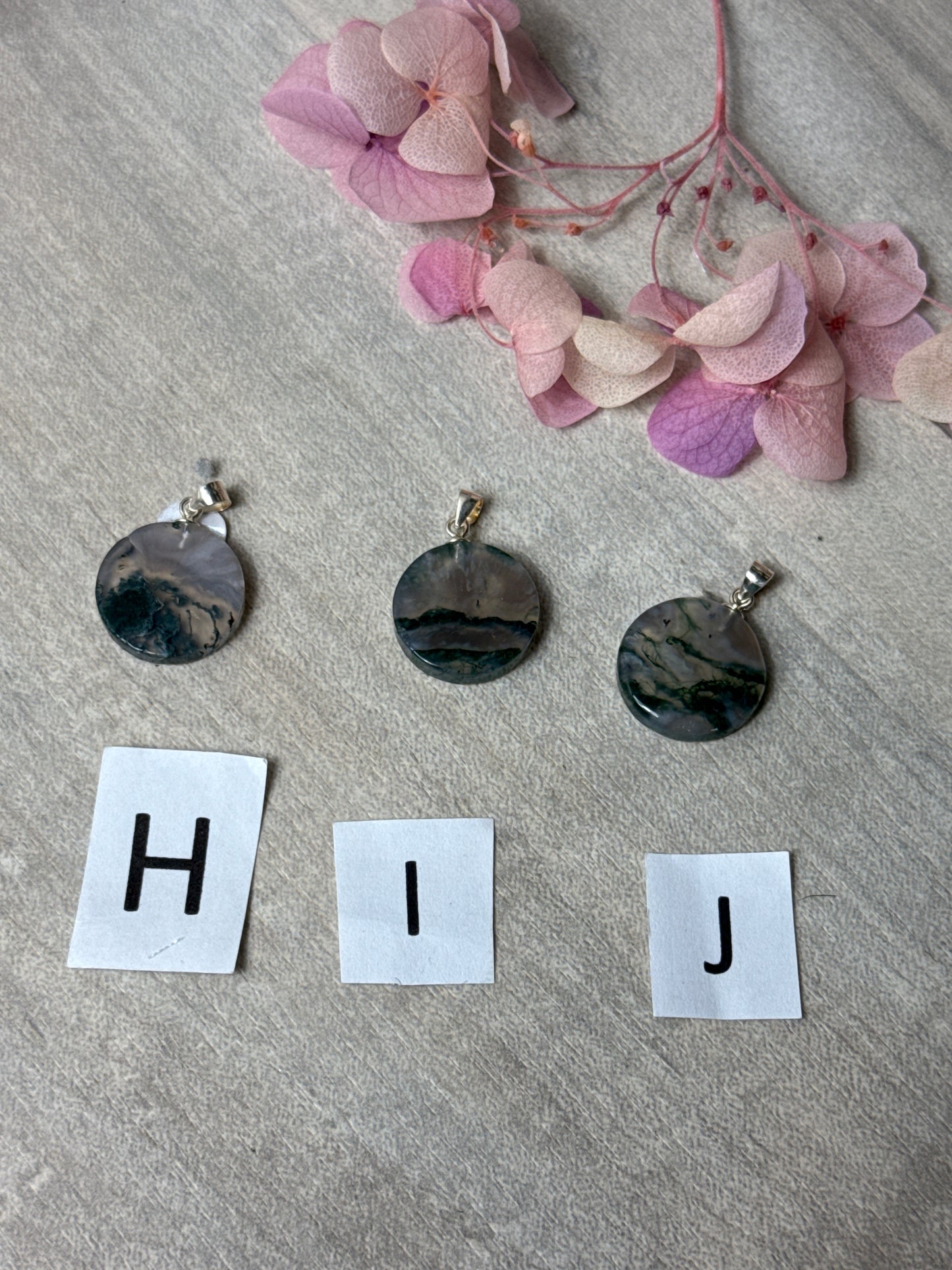 Moss Agate Sterling Pendant