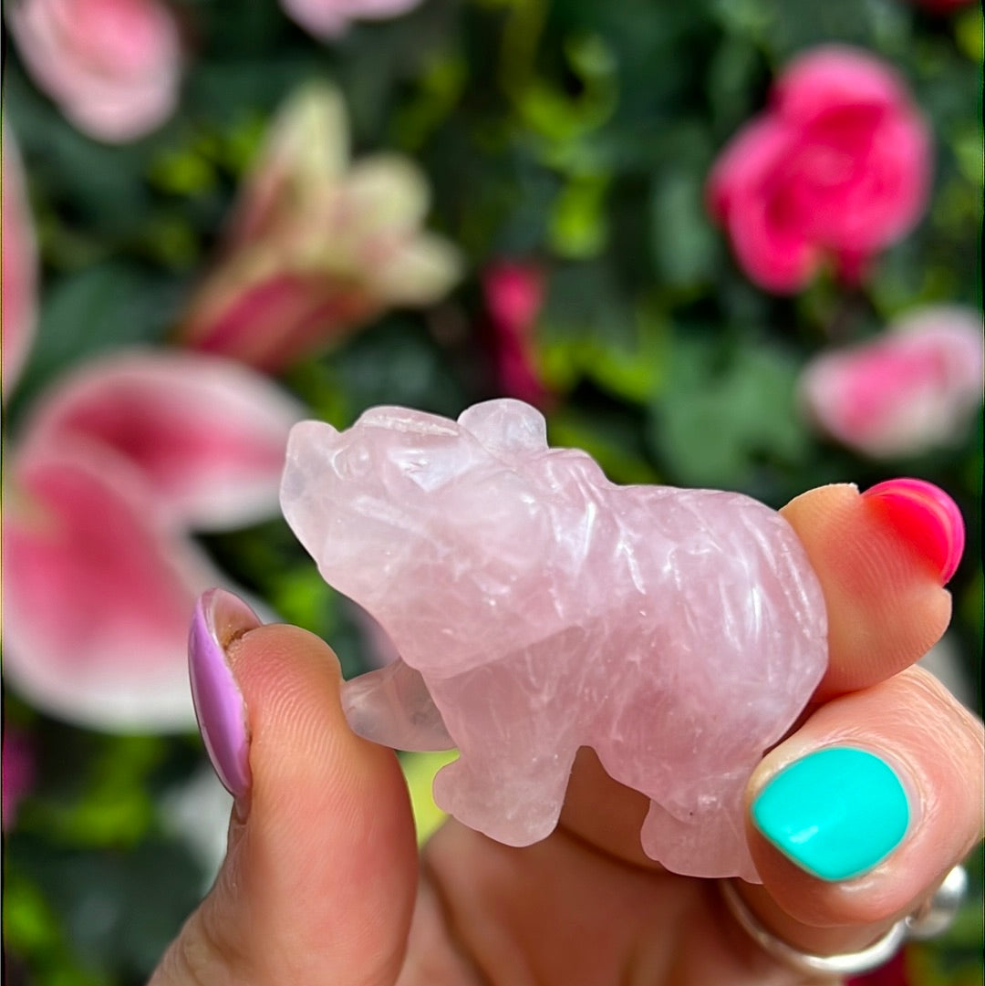 Rose Quartz Bear