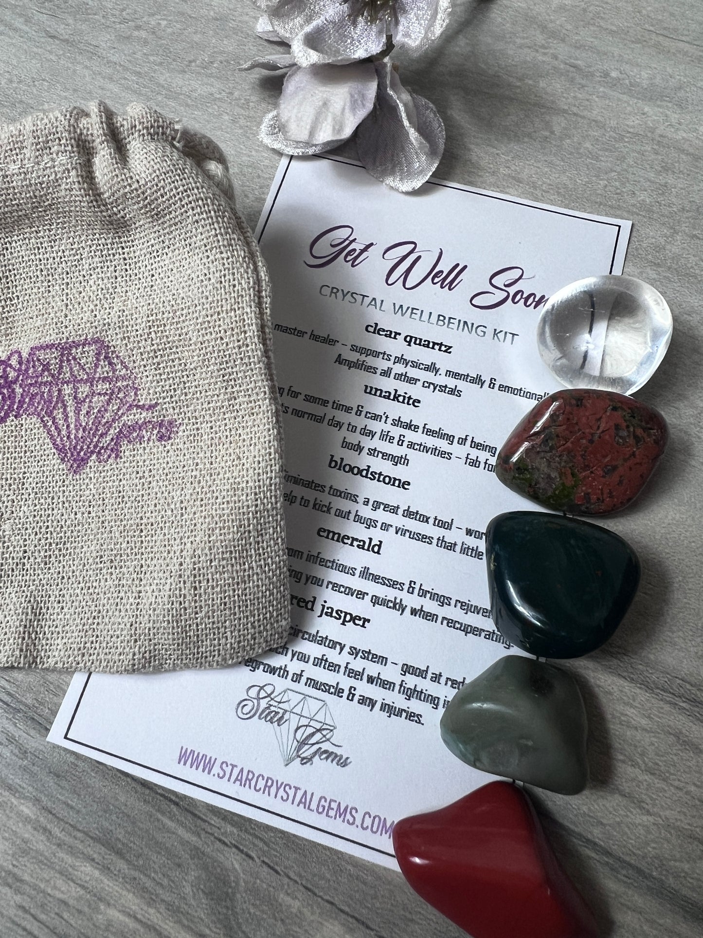 Starcrystalgems - Get Well Soon - Tumblestone Kit