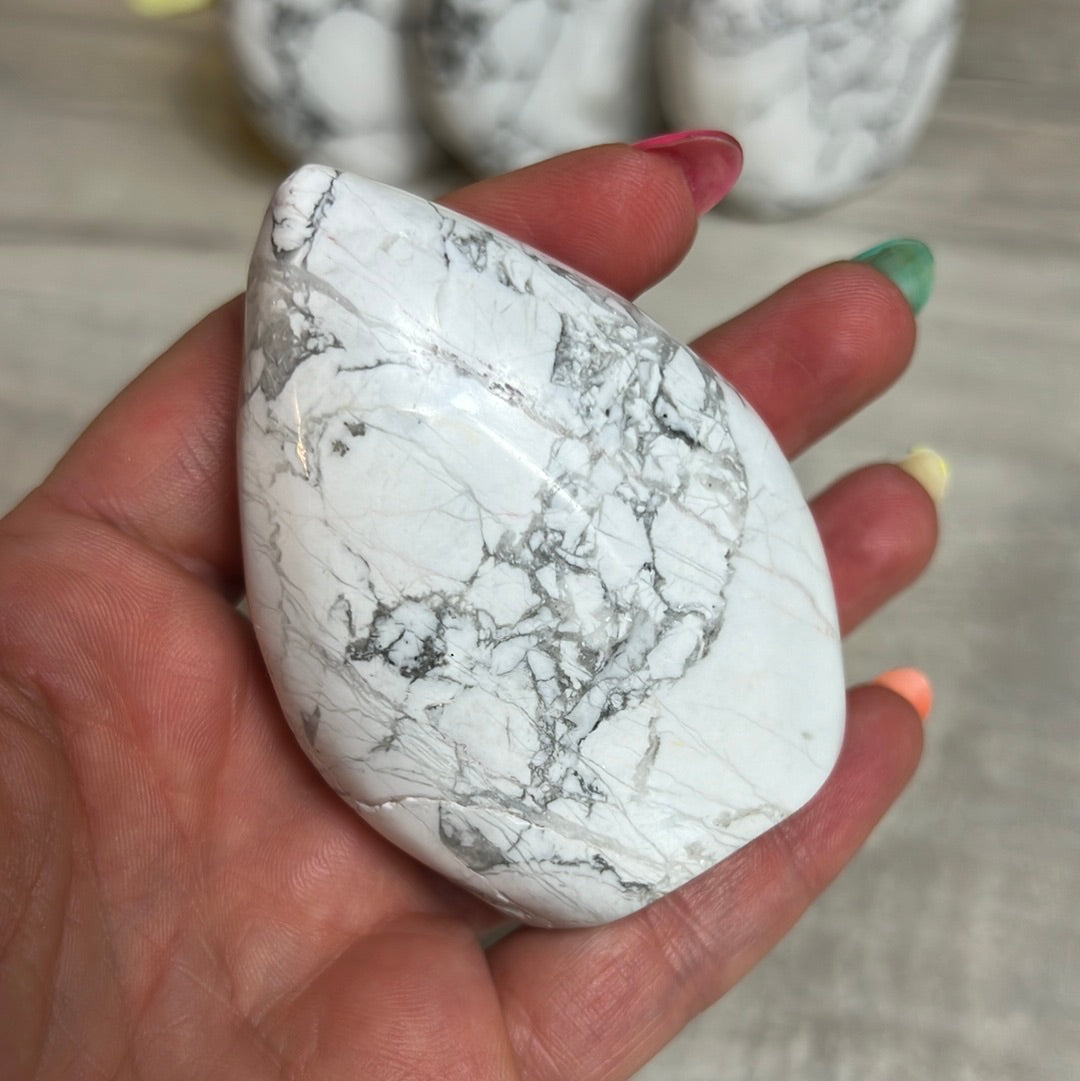 White Howlite Freeform Flame