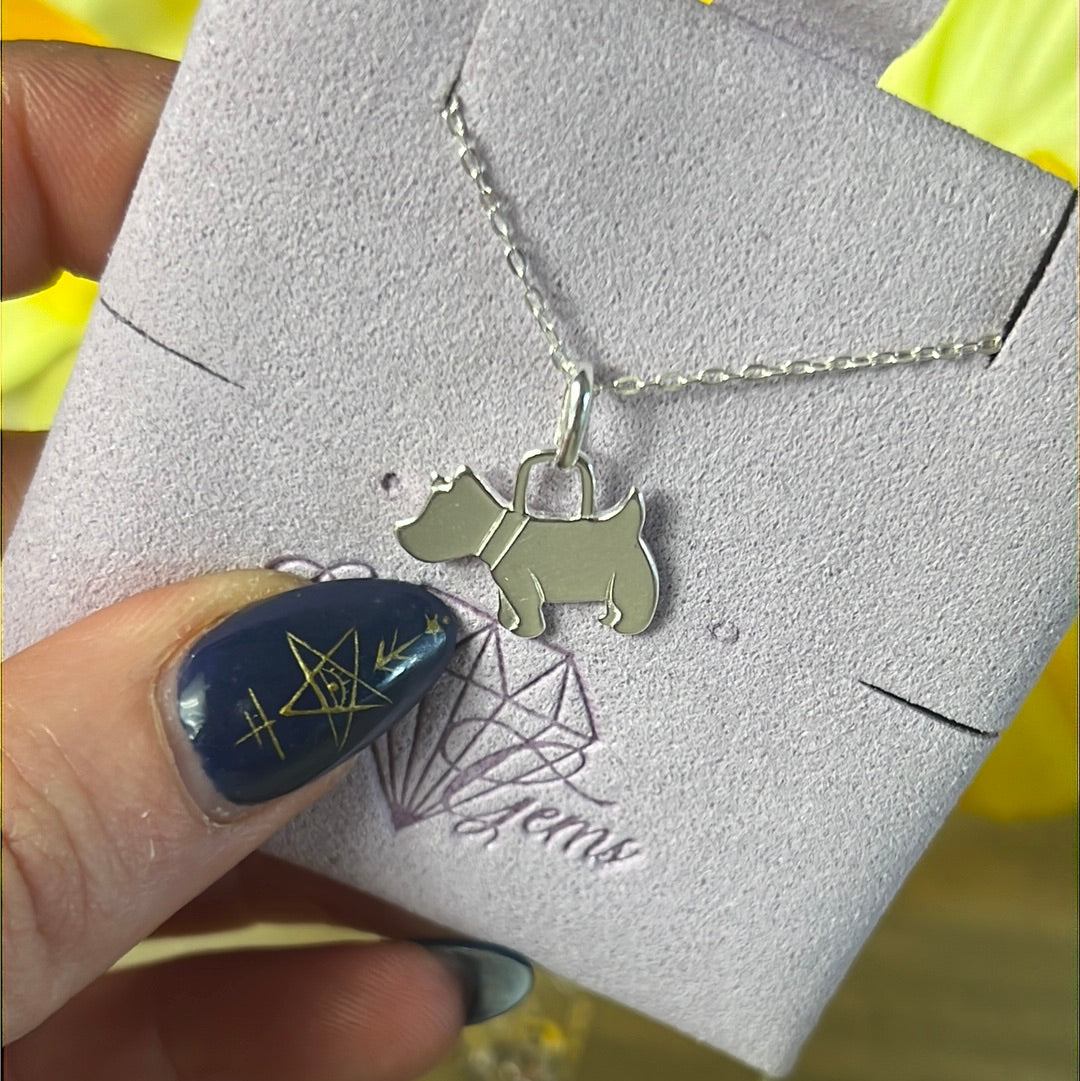 Westie Dog 925 Sterling Silver Pendant Charm