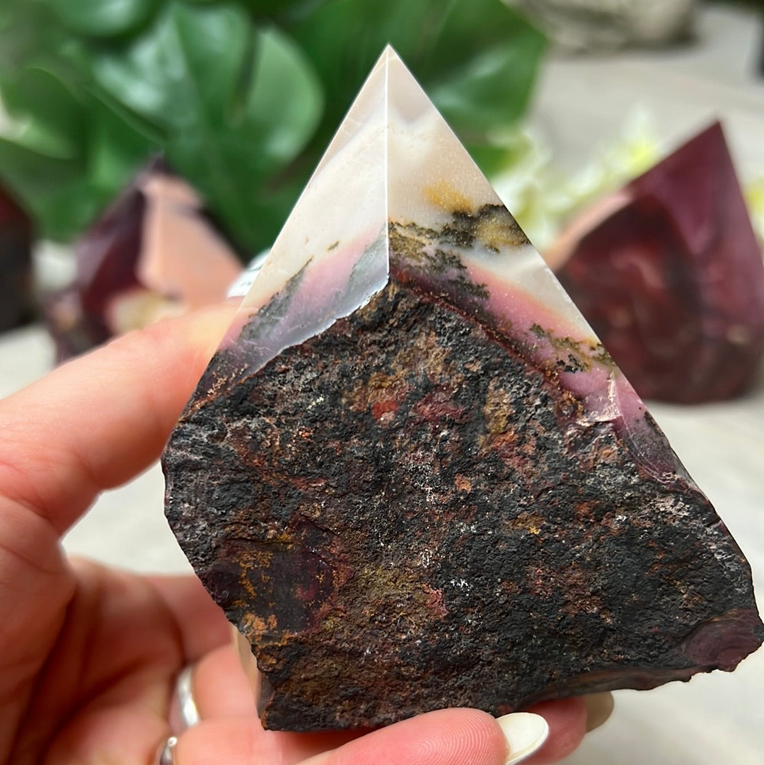 Mookaite Half & Half Polished Raw Tower Points