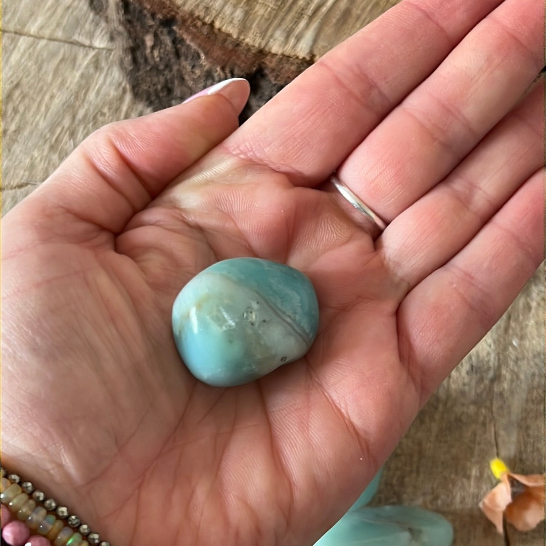 Amazonite large polished tumble tumblestone