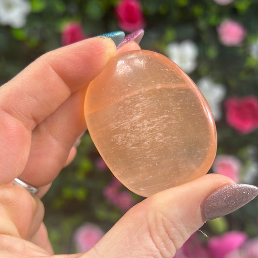 Peach Selenite Palm - orange