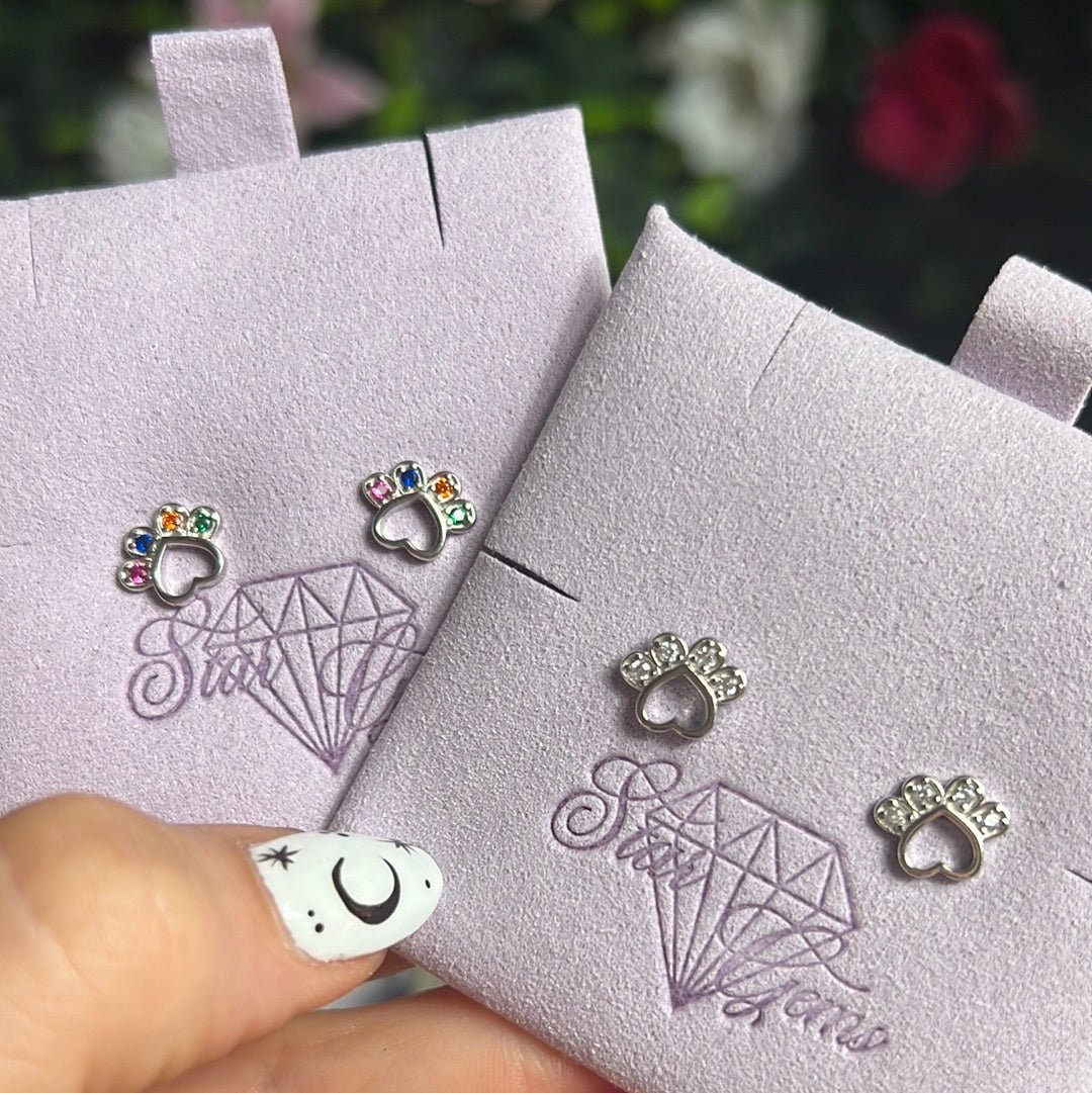 Paw Studs 925 Sterling Silver Earrings