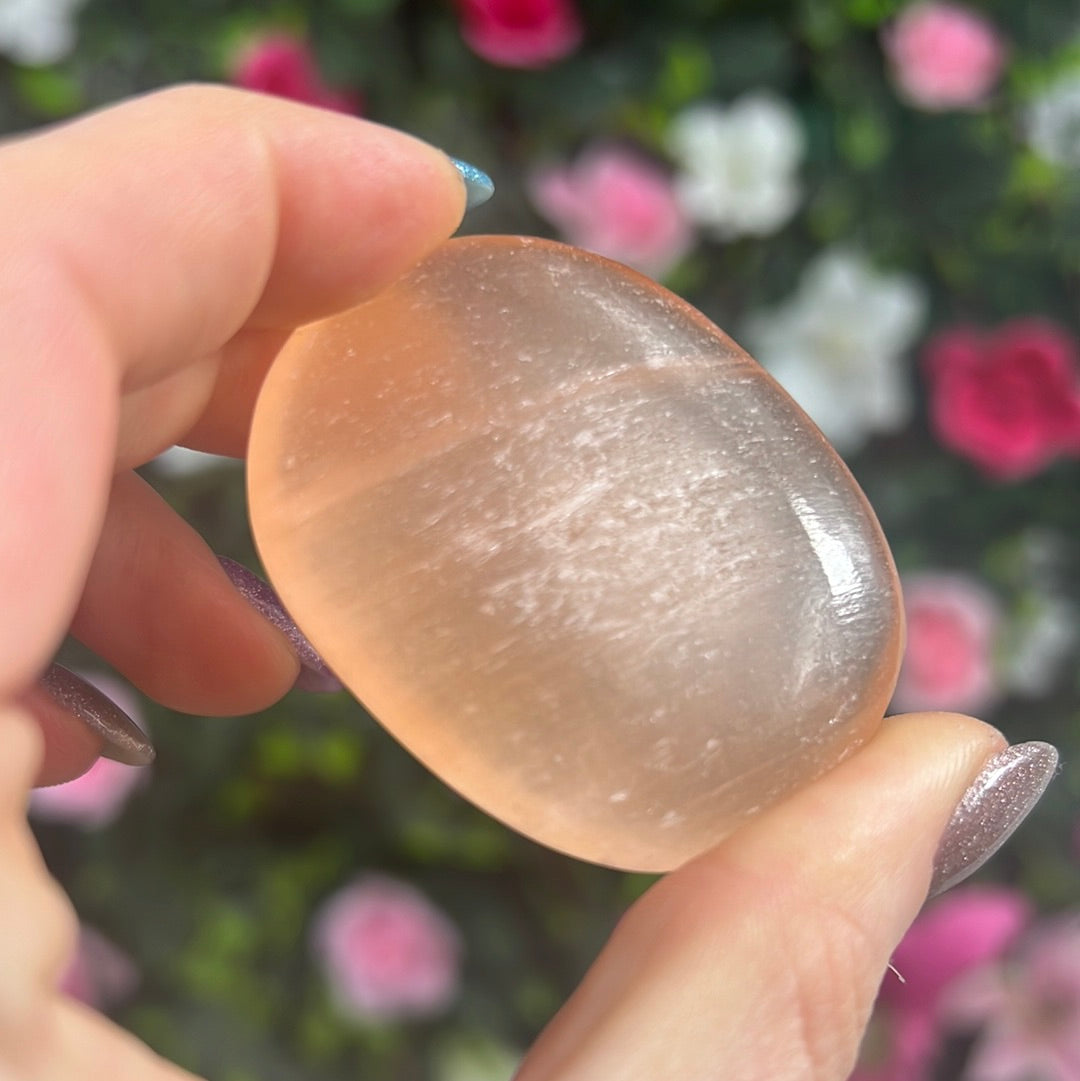 Peach Selenite Palm - orange
