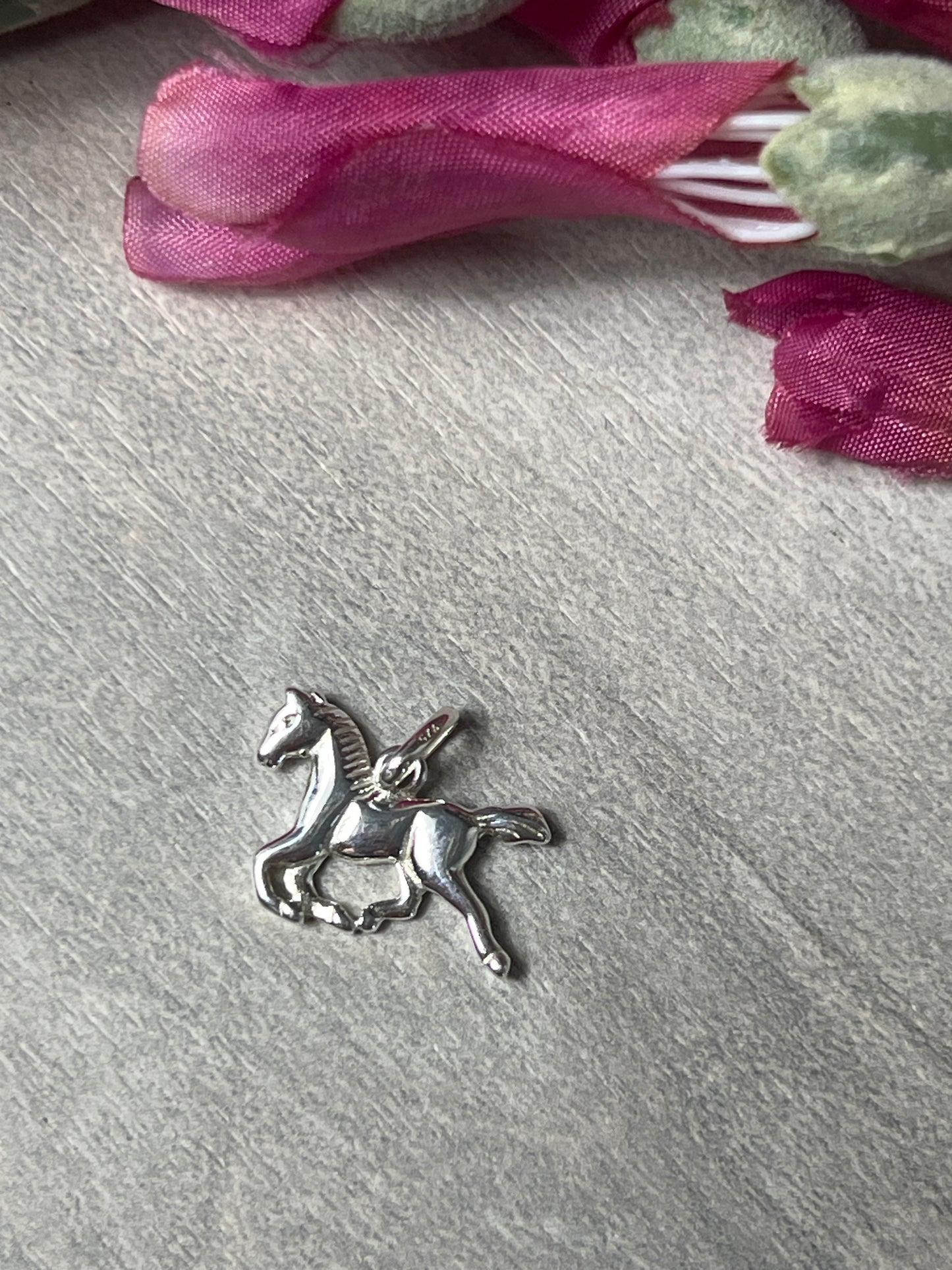 Horse 925 Sterling Silver Pendant Charm