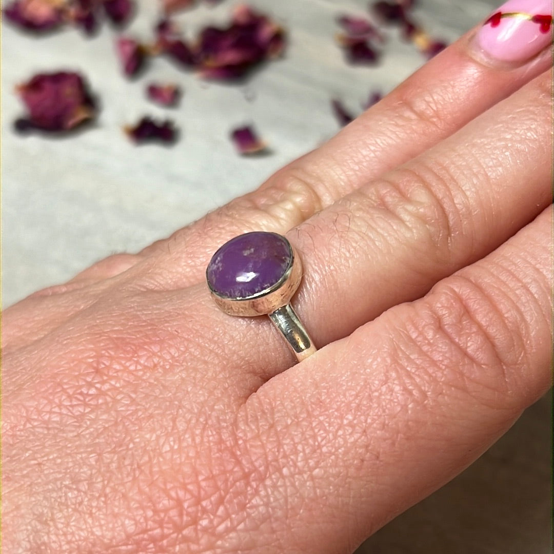 Phosphosiderite 925 Silver Ring - Size P - P 1/2