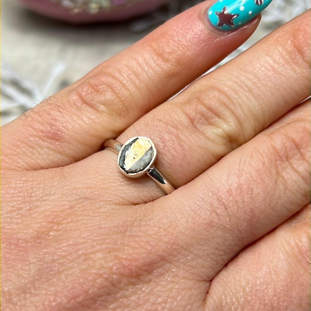 Astrophyllite 925 Sterling Silver Ring - Size M