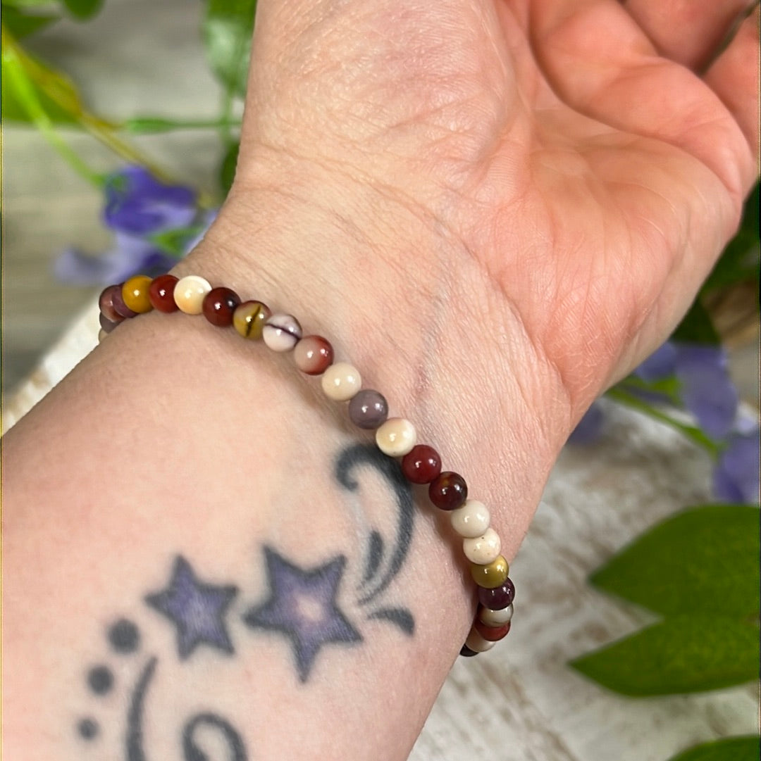 4mm Mookaite Bead Bracelet
