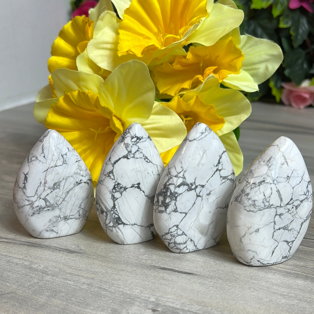 White Howlite Freeform Flame