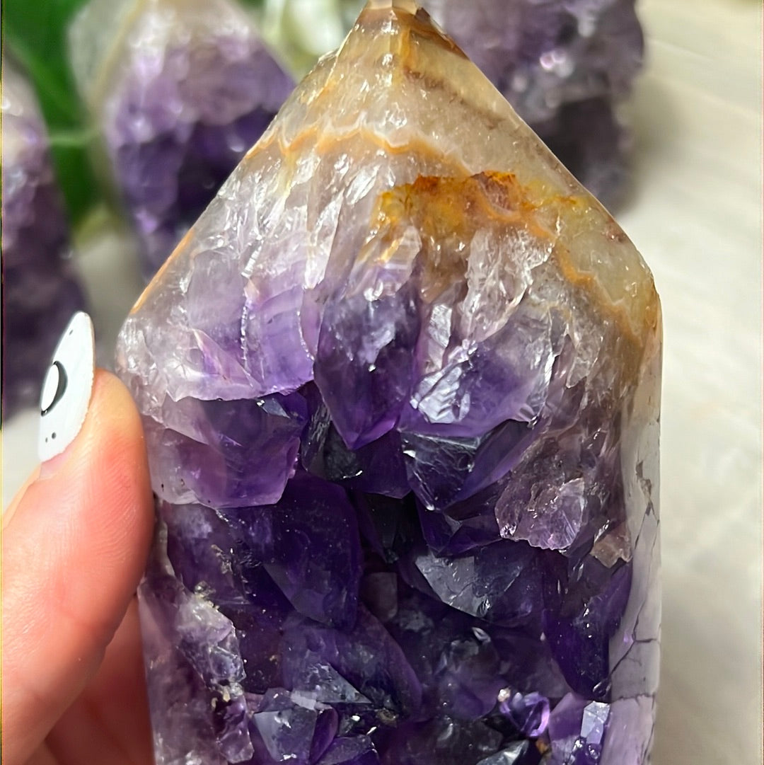 A Amethyst Agate Tower Points