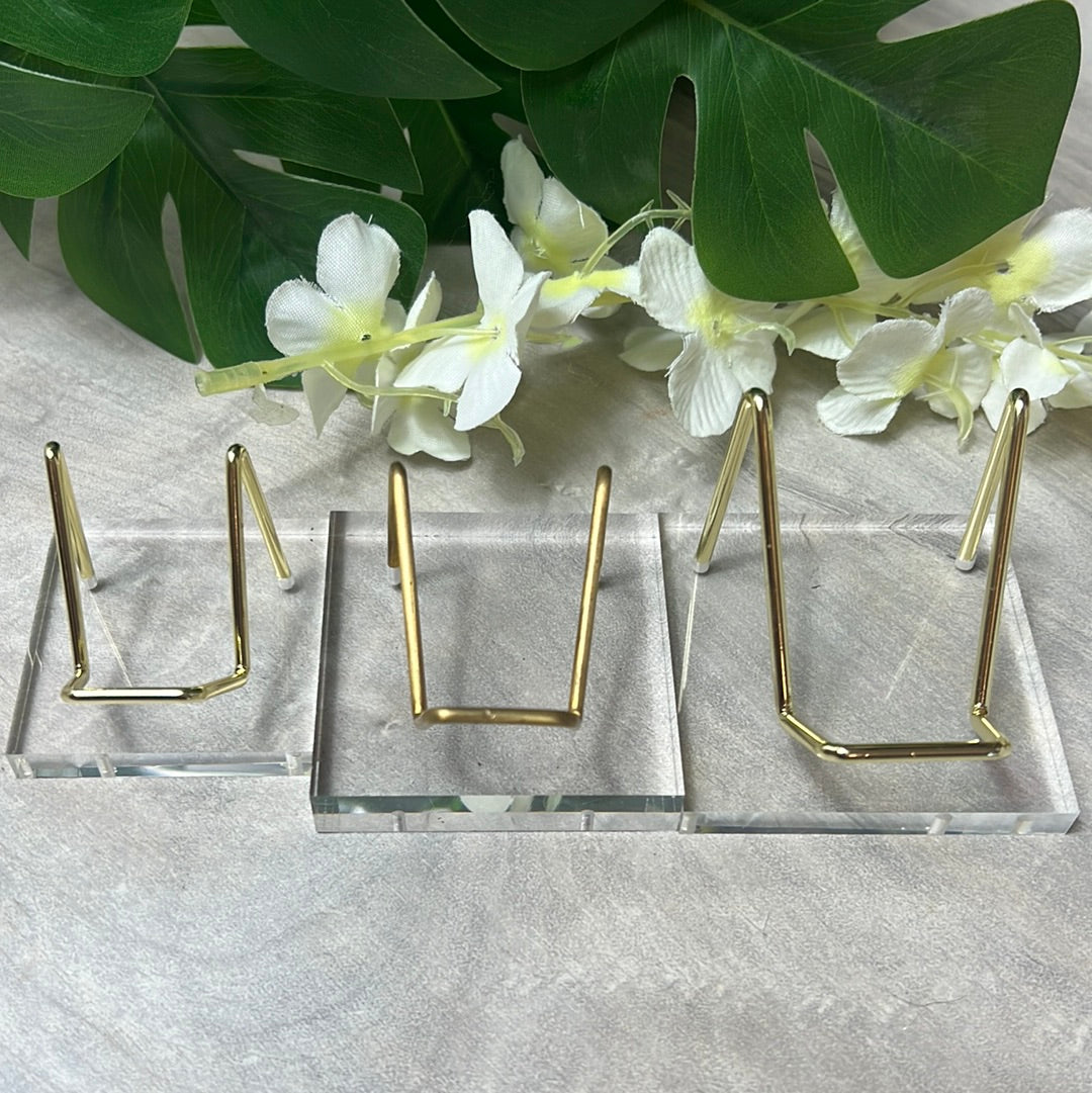 Plastic Perspex Arm Gold Display Stand