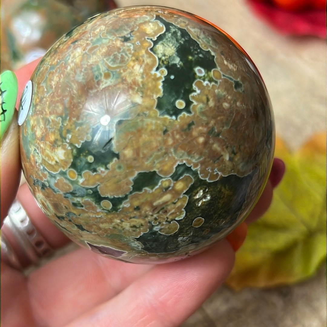 Rhyolite Rainforest Jasper Sphere