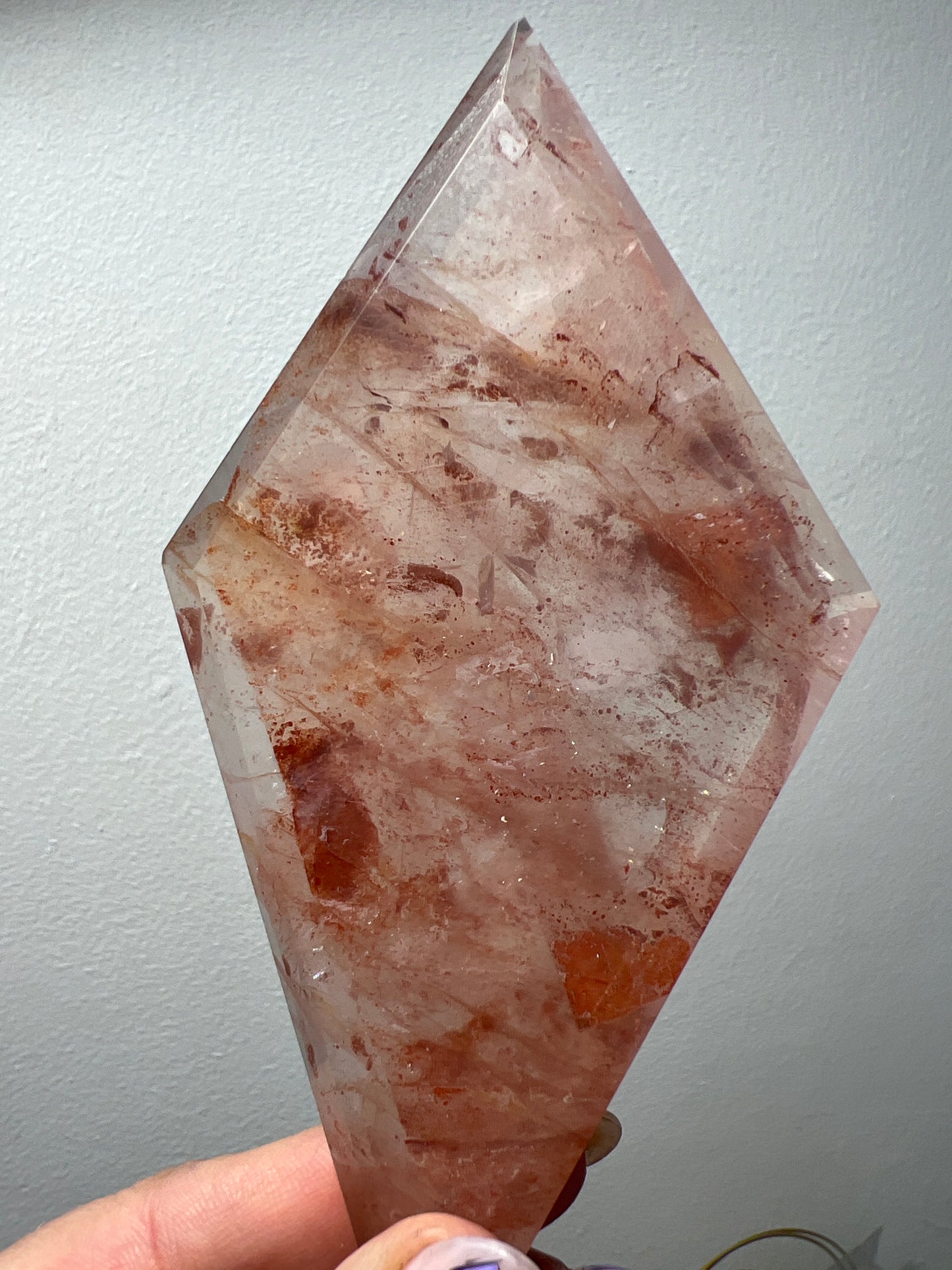 Rose and Fire Quartz Diamond