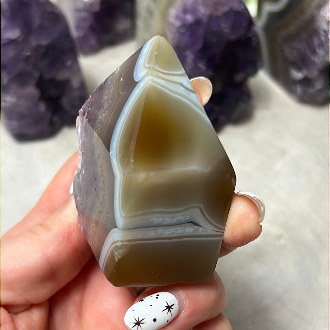 A Amethyst Agate Tower Points