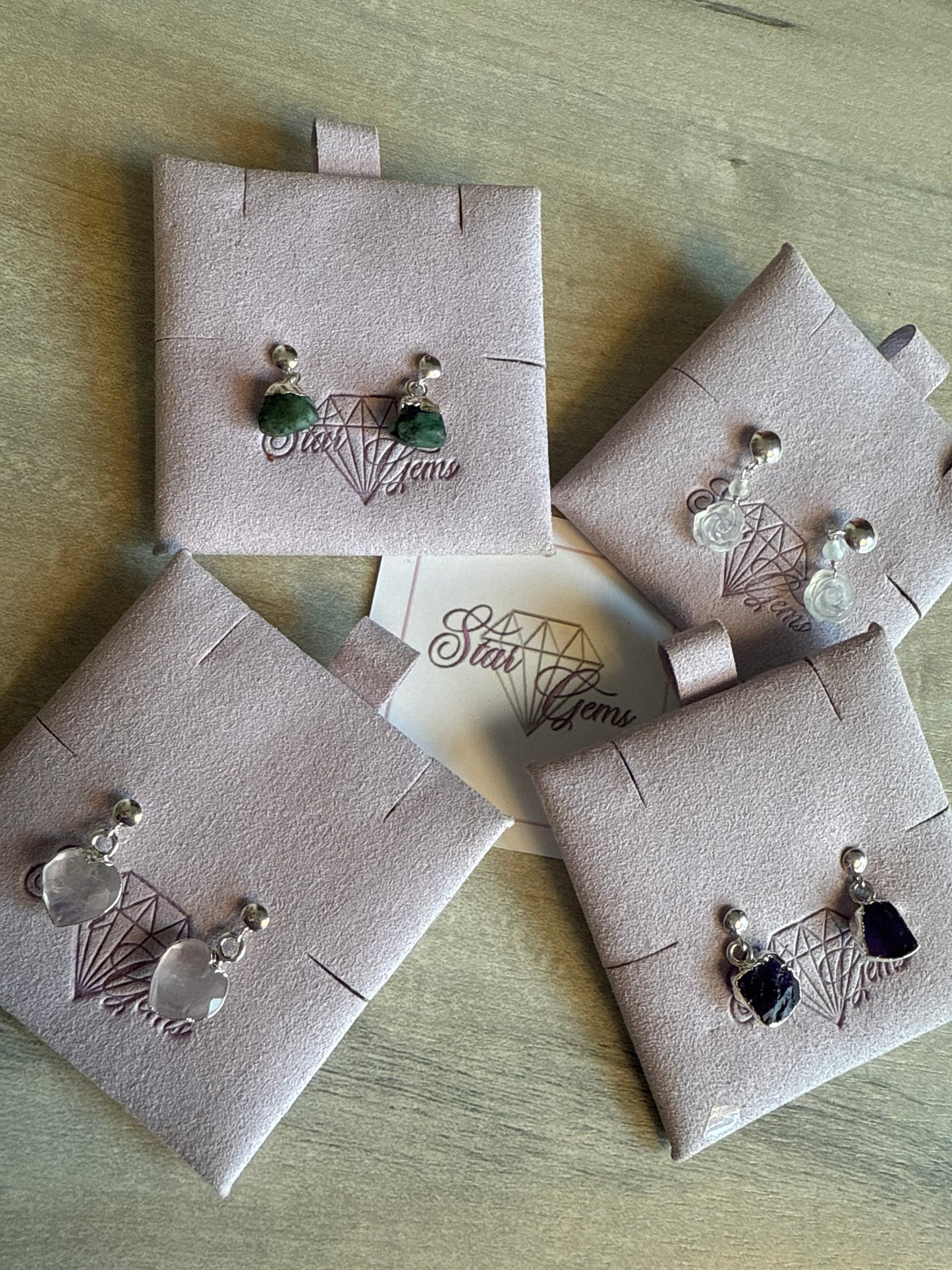 Handmade 925 Silver Drop Dangly Studs Earrings