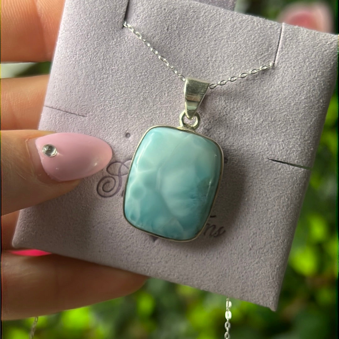 Larimar 925 Sterling Pendant