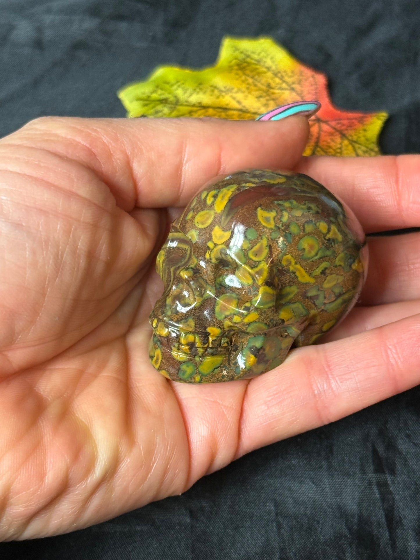 Fruit Jasper Skull