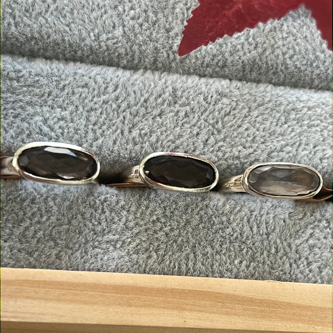 Bar Facet Sterling Silver Ring