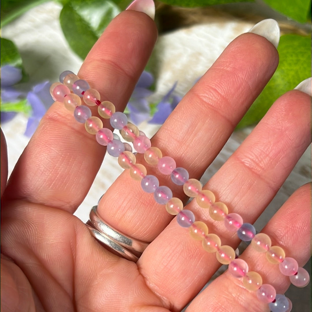 4mm Morganite Bead Bracelet