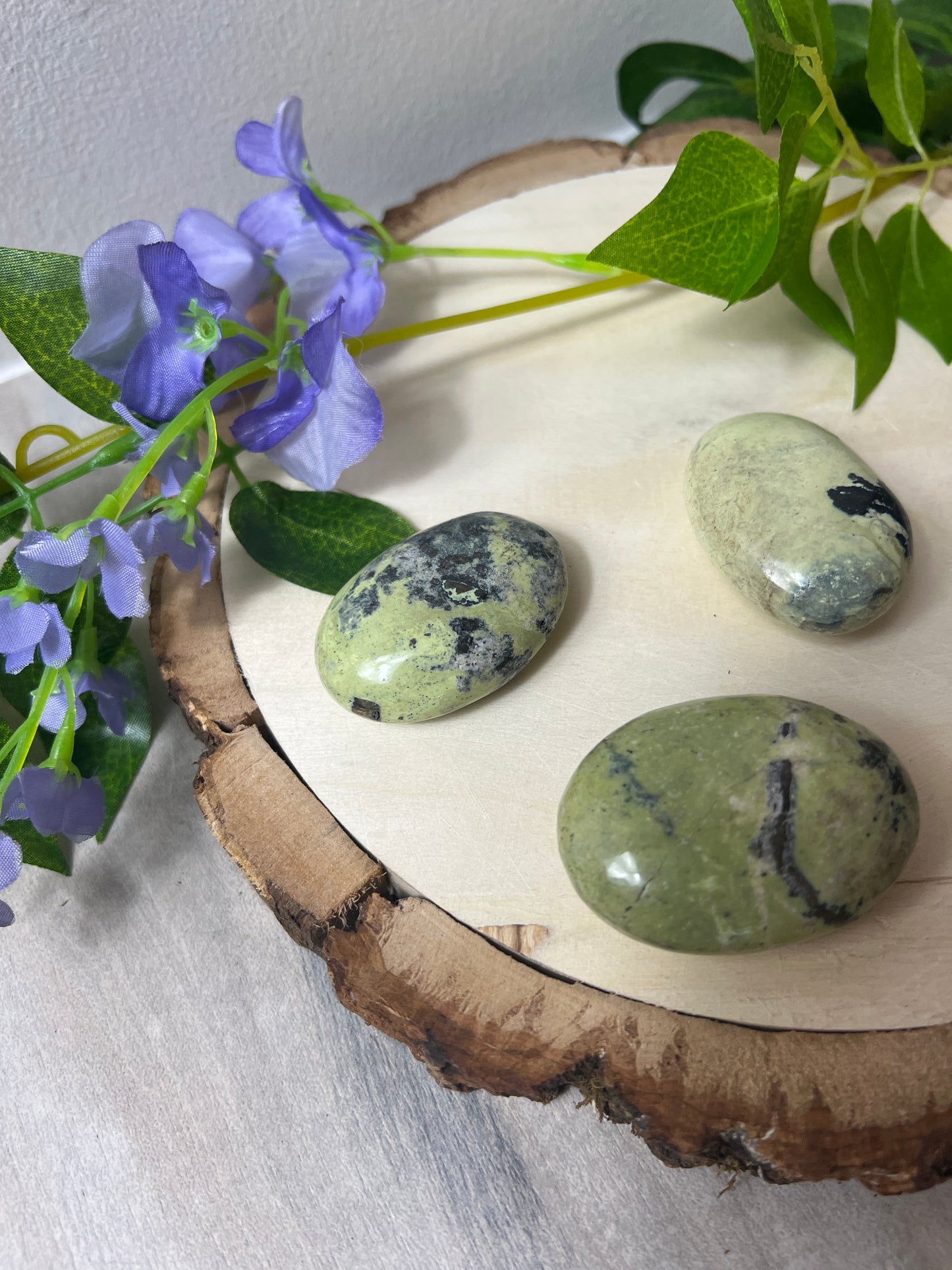 Serpentine with Pyrite Palm