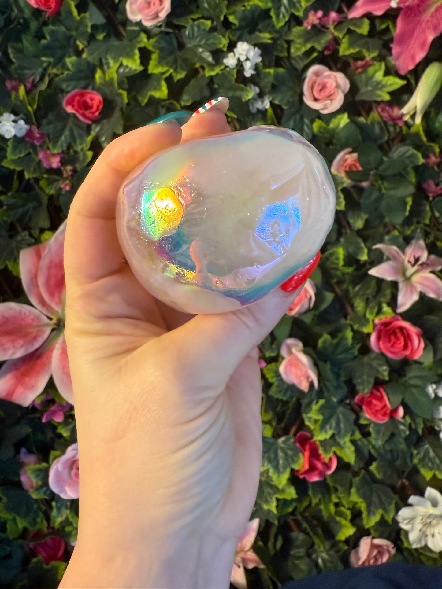 Aura Rose Quartz Skull