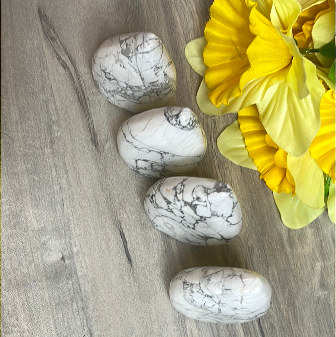 White Howlite Freeform Flame
