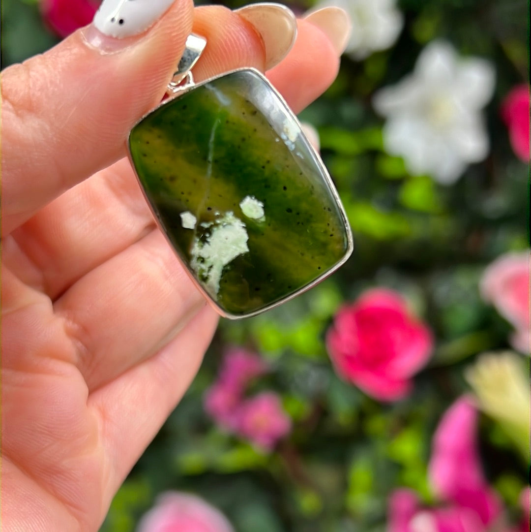 Copper Chalcedony 925 Sterling Silver Pendant