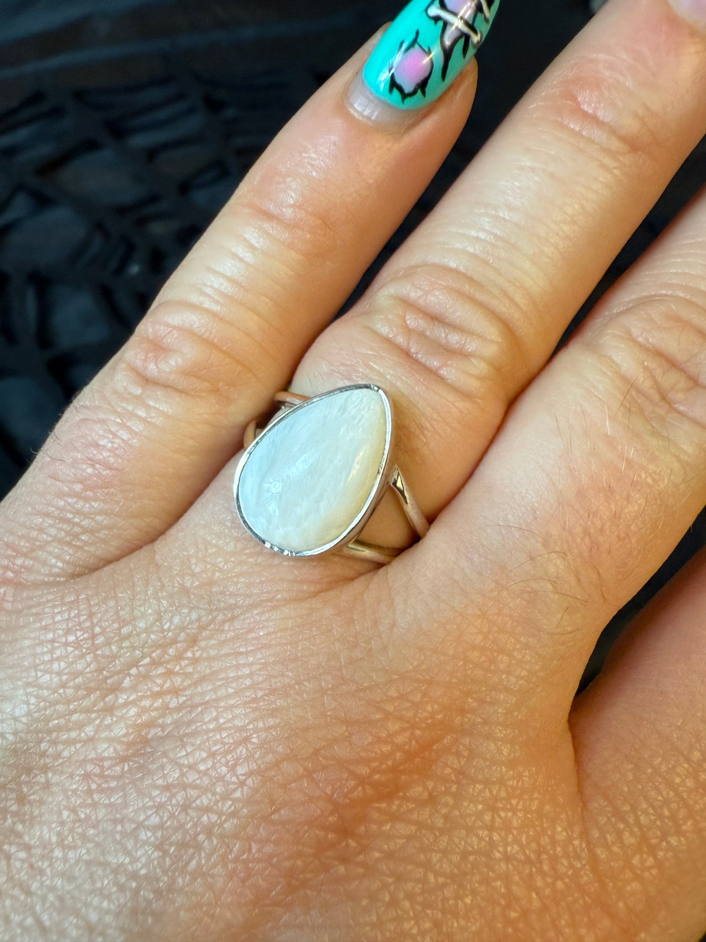 Scolecite 925 Ring - Size M