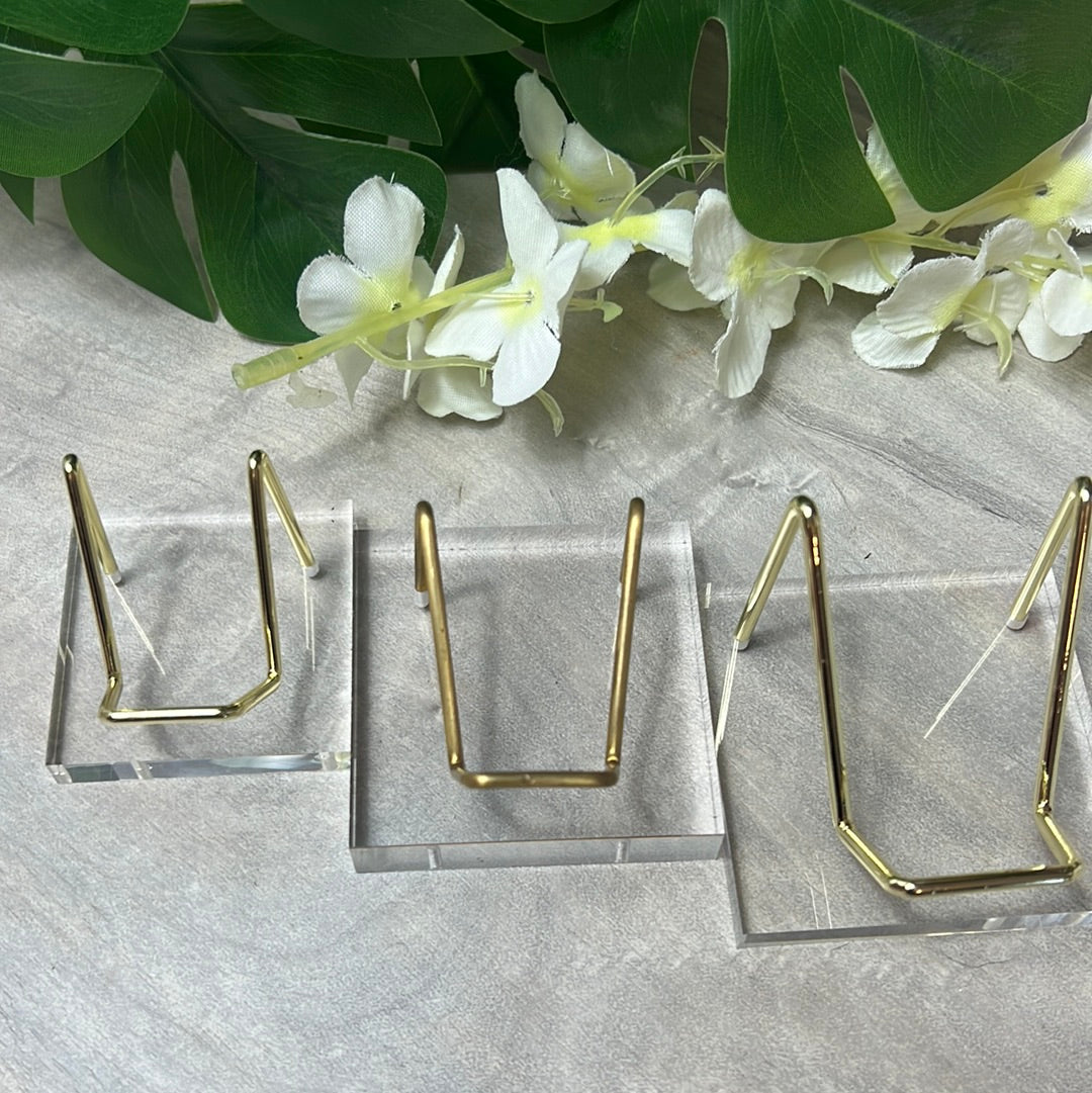 Plastic Perspex Arm Gold Display Stand