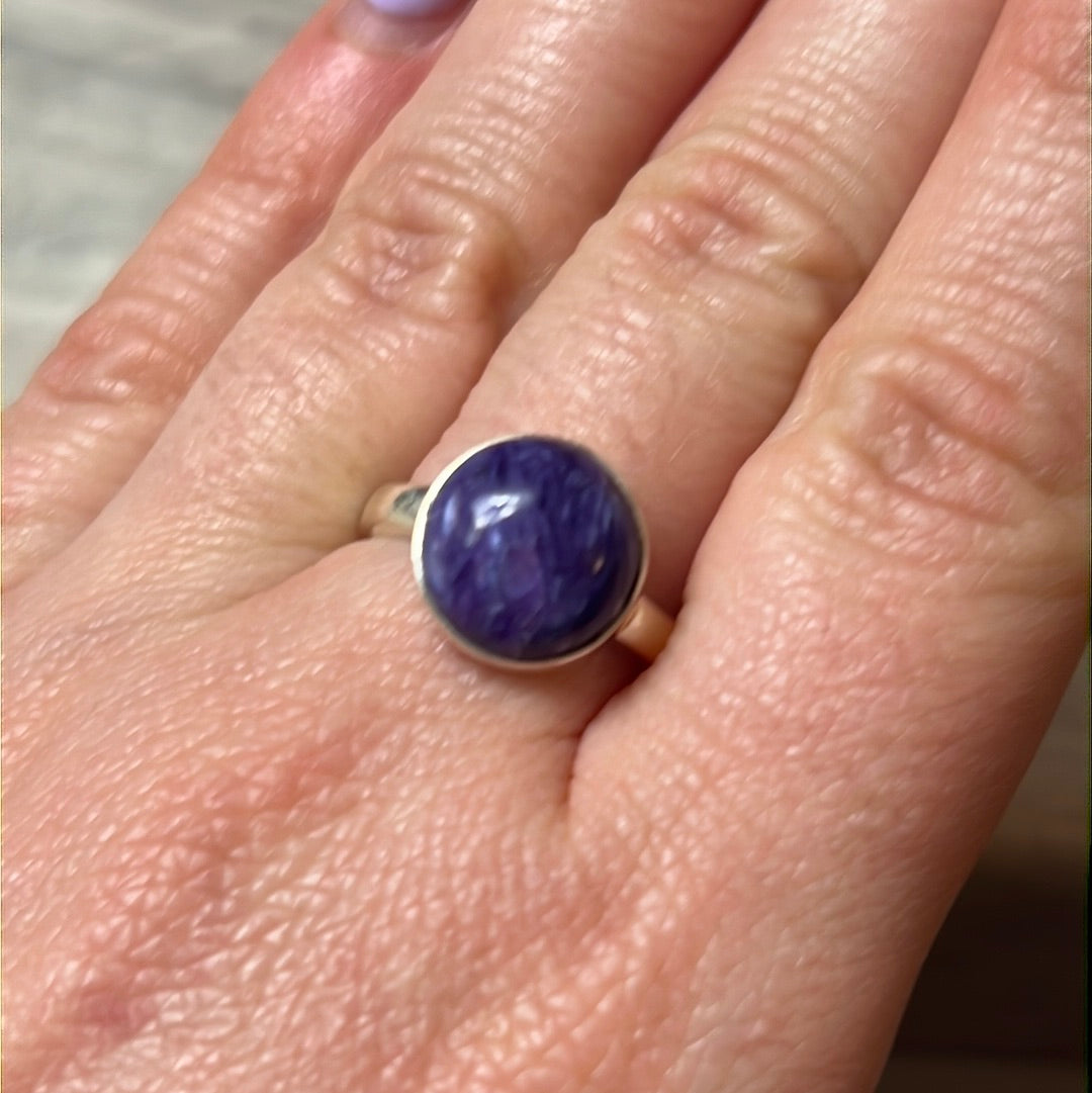 Chaorite 925 Sterling Silver Ring - Size P 1/2